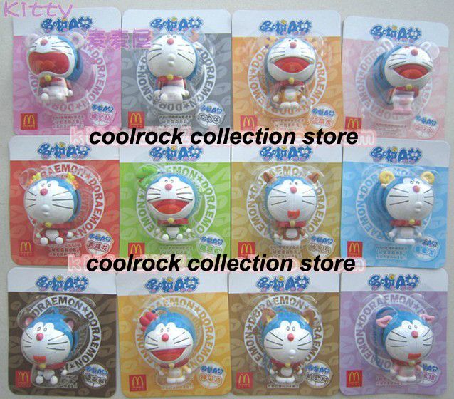 2011 China Mcdonald Happy Meals toy   Doraemon Zodiac 12 toys set 