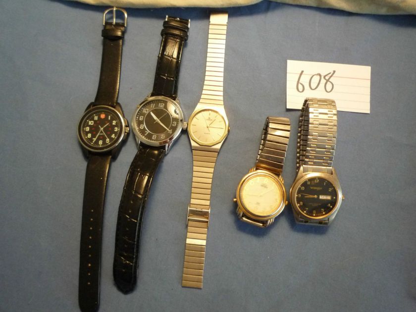    Brand Mens Watch Lot Merona, Wrangler, Lorus,Timex Indiglo #608