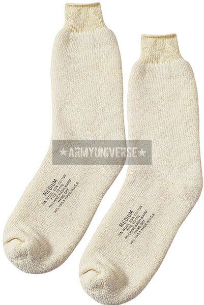Khaki US Navy Wool Ski Socks Pair  
