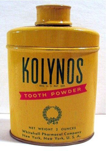 1940s Kolynos Tooth Powder Tin Old Unused Store Stock  