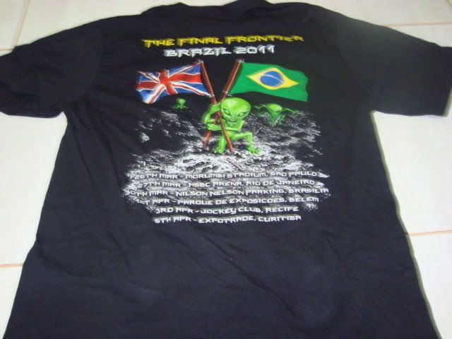 Iron Maiden Concert T Shirt Size L BRAZIL W/ Dates on Back RARE OOP 