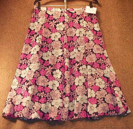 NWT Womens Size S Skirt Panel Sag Harbor Pink Lined  