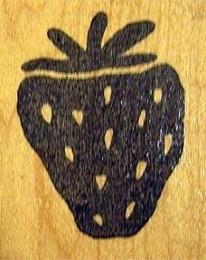 Hot Potatoes Bold Strawberry Fabric Rubber Stamp  