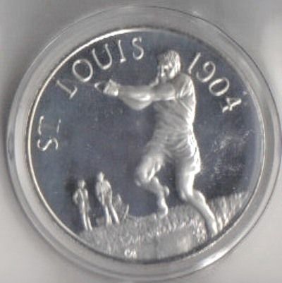 SILVER MEDAL ~ HISTORY OF THE OLYMPIC GAMES   ST LOUIS 1904   No.3 