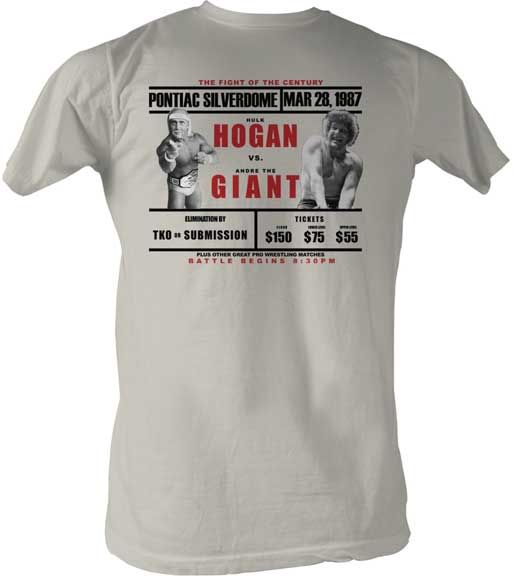   Giant Wrestlemania 3 Hulk Hogan Lightweight White T shirt New  