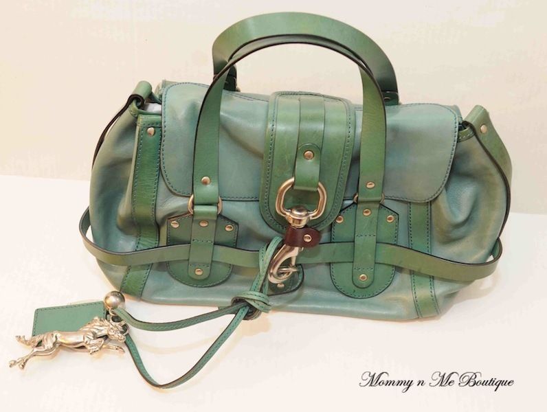 CHLOE Kerala Green Leather Handbag Satchel  