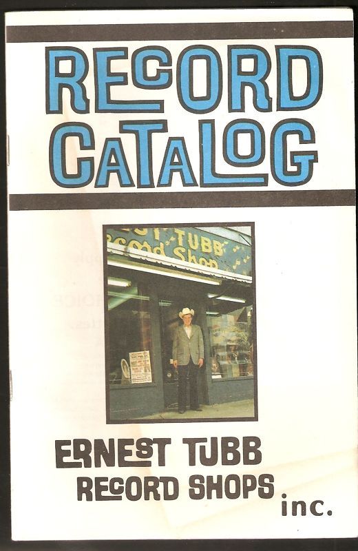 Ernest Tubb  Record Shop Catalog  Nashville   