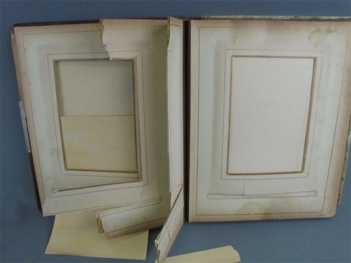 Lovely Antique Celluloid Cabinet Card Photo Album Empty  