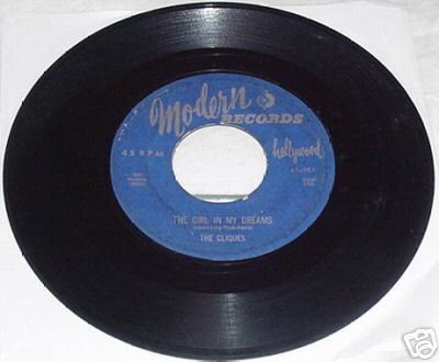 VOCAL GROUP 45RPM RECORD THE CLIQUES MODERN 987  