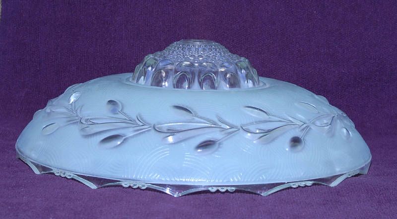 1920 Art Deco 12 Scalloped Glass Ceiling fixture Shade  