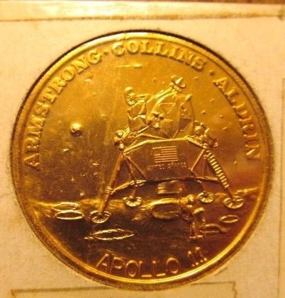 Apollo 11 commemorative coin copper uncirculated July 20 1969  