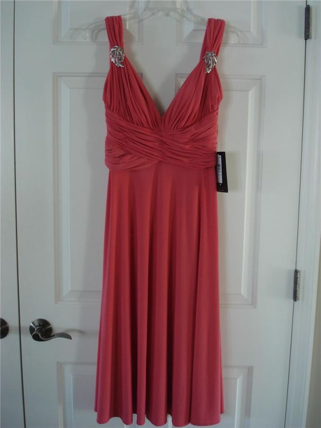 COLLECTIONS BOUTIQUE WOMENS DRESS CORAL  