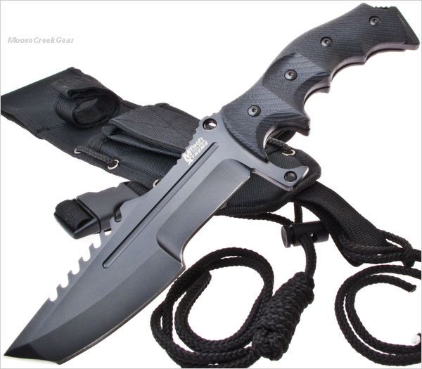 MTech Xtreme Tactical Fighting Sawback Tanto Knife Combat/Survival 