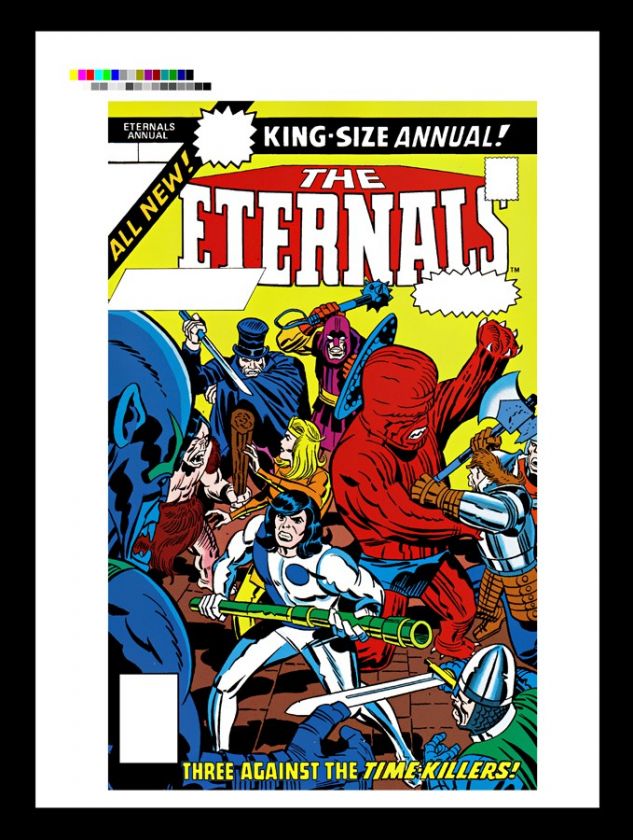 Jack Kirby The Eternals Annual #1 Production Art Cover  