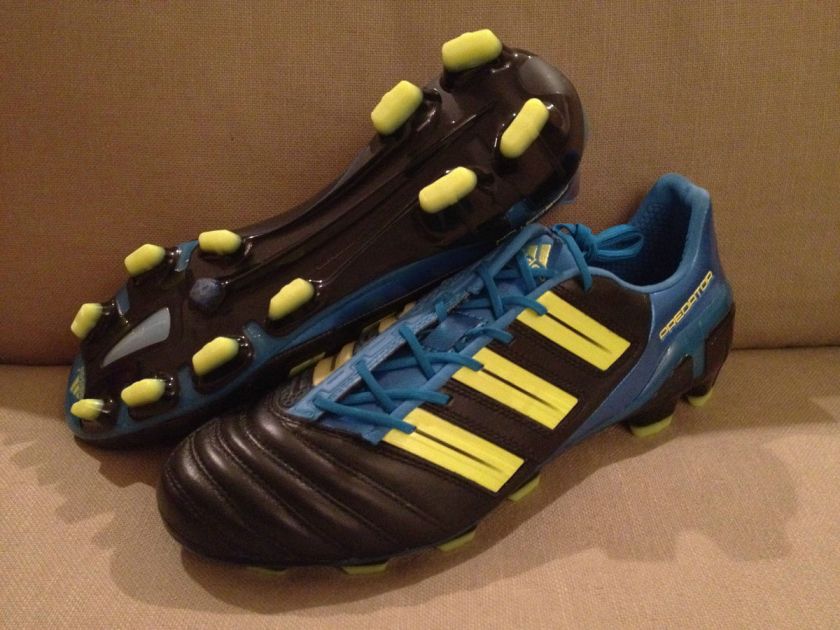 adidas adiPower Predator TRX FG CL Black/Yellow/Blue Mens Soccer 