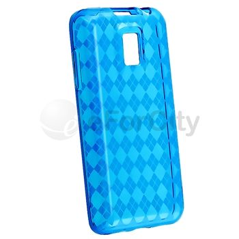 Blue White Purple Case+Privacy LCD For LG T Mobile G2X  