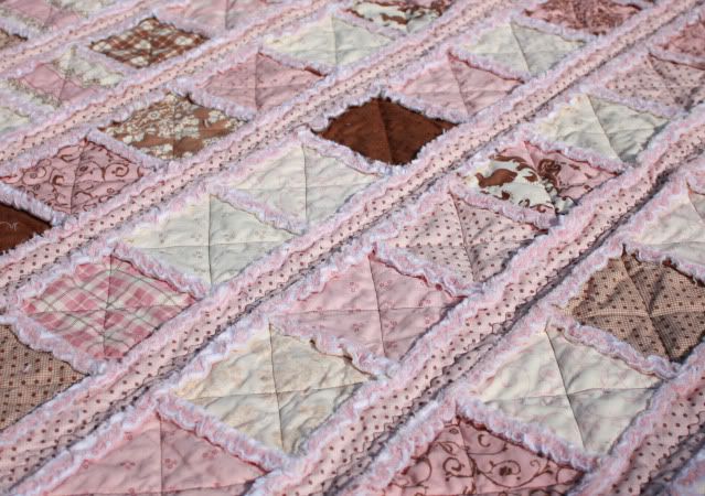 Lets Strip Lilly & Will Rag Quilt Kit Squares MODA  